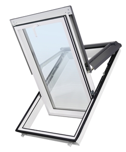  Střešní okno SUPRO TRIPLE TERMO | 78 x 140 cm | interiér bílý - exteriér šedý RAL 7043