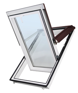  Střešní okno SUPRO TRIPLE TERMO | 66 x  98 cm | interiér bílý - exteriér hnědý RAL 8019