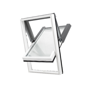 Střešní okno SKYLIGHT PREMIUM |  78 x  98 cm | interiér bílý - exteriér  šedý RAL 7043